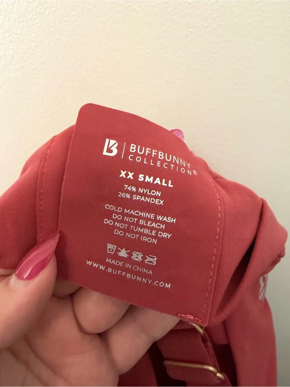 Buff Bunny Cross Over Strap Sports Bra Red